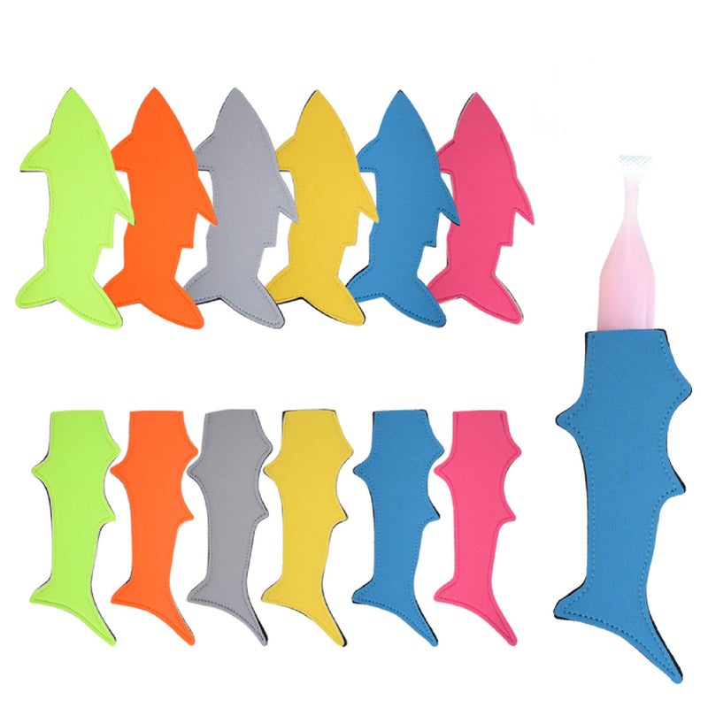 HooAMI Popsicle Bags Popsicle Holder, Ice Pop Holder Sleeves Freezer Reusable Popsicles Covers Shark Popsicle Holders - Image 1